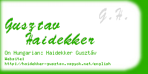gusztav haidekker business card