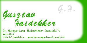 gusztav haidekker business card